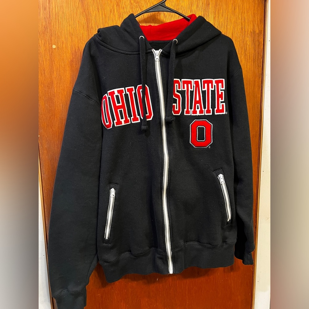 Ohio State Black Zip Up Sweater